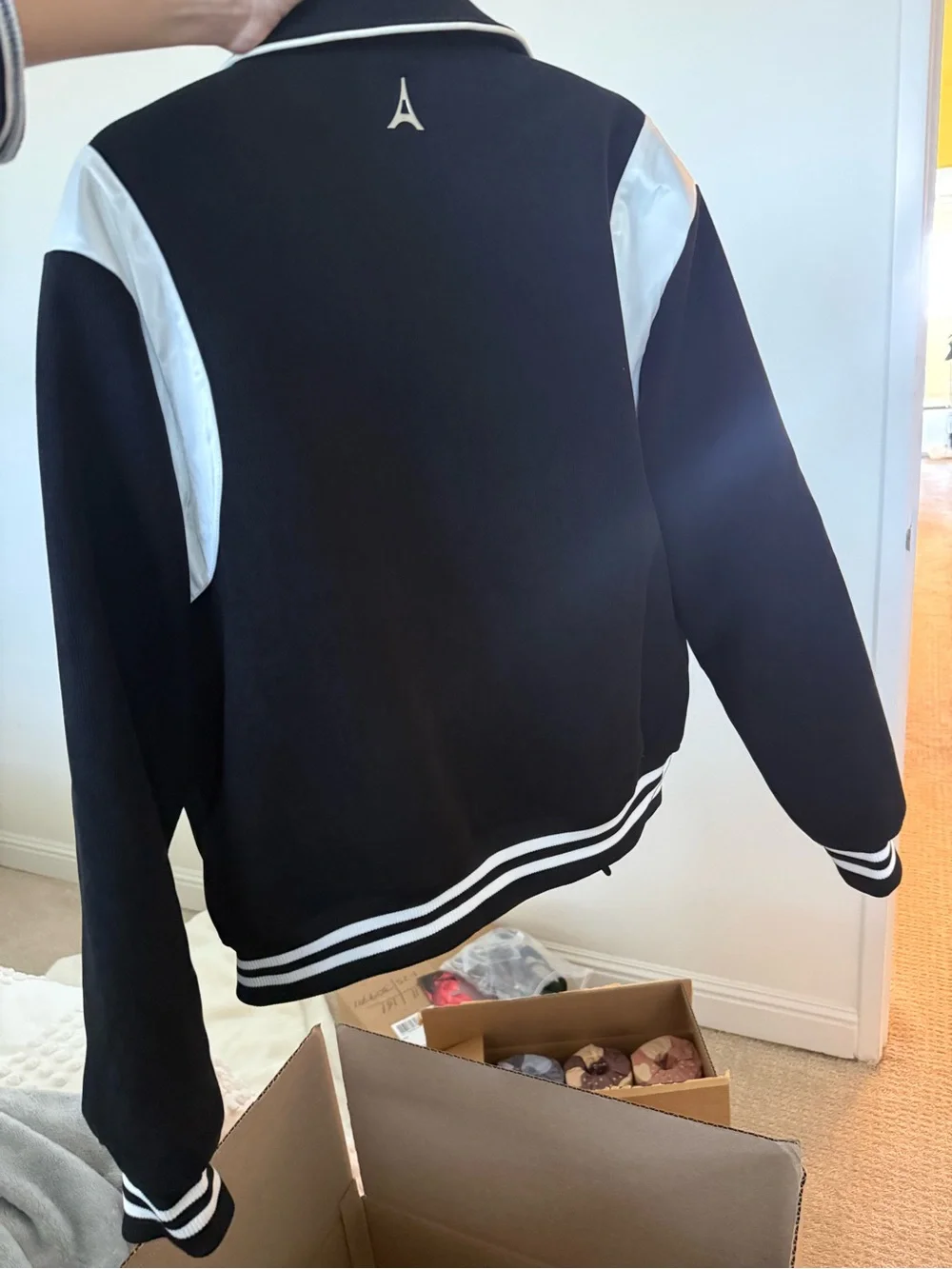 Maniere de voir Black & White Varsity Jacket